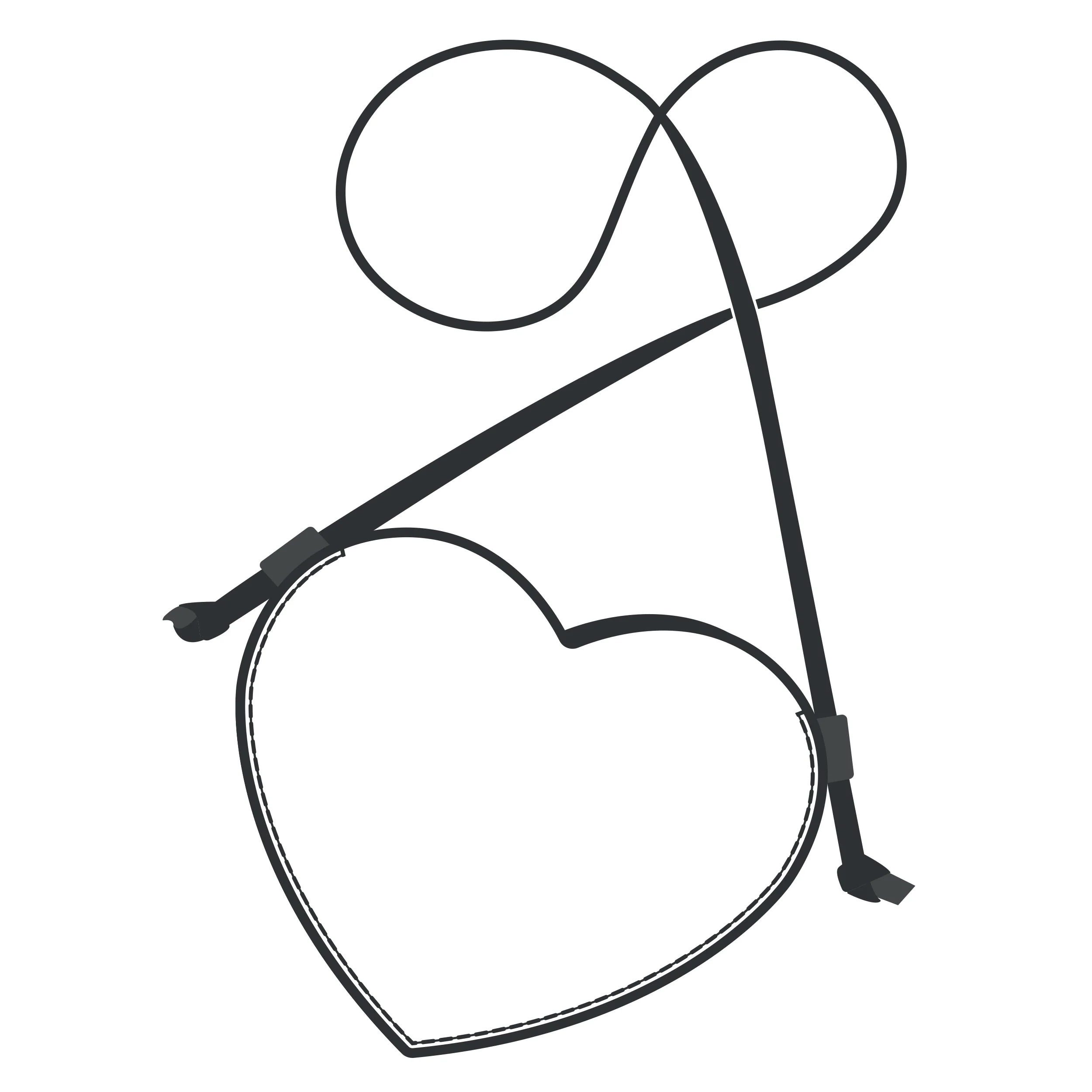 Heart Crossbody Bag Paper Pattern